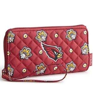 Vera Bradley NFL Arizona Cardinals RFID Front Zip Wristlet